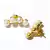 Brinco Dourado Curvado com Mini Pérolas