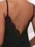 Blusa Preta Costas Nuas e Renda M