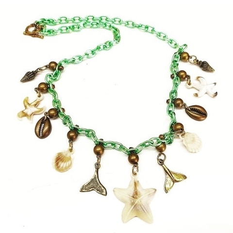 Colar Correntaria Verde Estrela do Mar