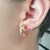 Mini Argola Folheada Detalhada 18k