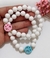 Pulseira 2 em 1 Bolas Brancas e Símbolo Paz - comprar online