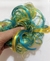 RABICÓ CABELO SINTÉTICO AZUL E AMARELO