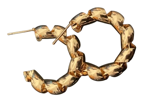 Brinco Argola Dourada Grossa Torcida Aberta - comprar online