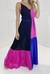 VESTIDO ALCINHA LONGO COLOR E CINTO CORDA P