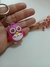Chaveiro Metal Coruja Emborrachada Rosa - comprar online