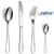 Conjunto de 24 Peças de Talheres de Aço Inox