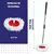 Mop Giratório com Cabo de 140 cm, Cesto em Inox e Balde Centrífuga - Acompanha 2 Refil + Dispenser para Sabão - comprar online