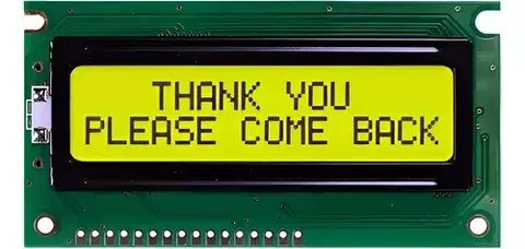Display Lcd 16x2 Verde-amarillo New Heaven Nhd-0216bz-fl-ybw