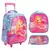 MOCHILA ESCOLAR DE RODINHAS COM ESTOJO E LANCHEIRA RESISENTE E IMPERMEÁVEL MENINO/MENINA - comprar online