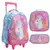 MOCHILA ESCOLAR DE RODINHAS COM ESTOJO E LANCHEIRA RESISENTE E IMPERMEÁVEL MENINO/MENINA - comprar online