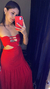 vestido decote coraçao na internet