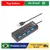 Hub USB com 4 Entradas USB 2.0 de Alta Velocidade com Botão Liga/Desliga