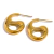 Brincos Minimalistas Circular Oco Banhado a Ouro 18K