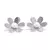 Brinco de Flores Minimalista Liso com Pérola Banhado a Ouro 18K - loja online