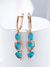 Aretes largos azul