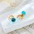 Aretes azul aguamarina