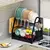 Escorredor e Organizador De Louças Inox Preto - Virtual Vibe Store