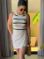 Regata Mandi - Nude com preto - loja online