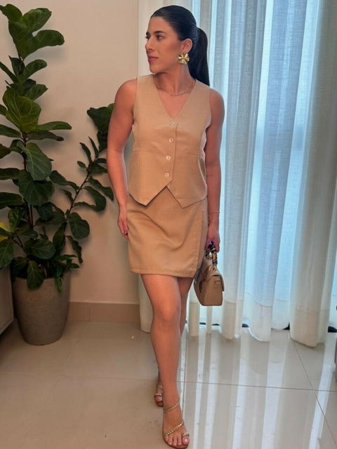 Short Saia Lara - Bege