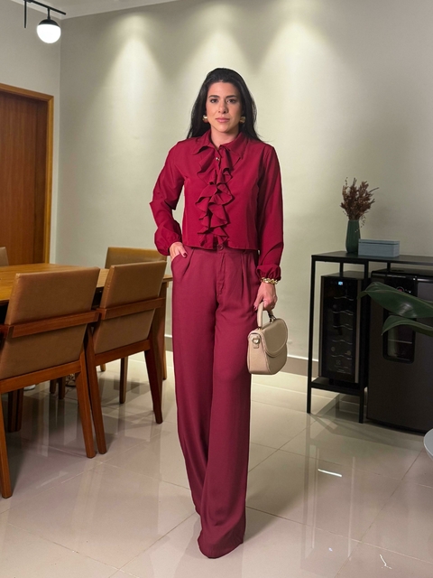 Pantalona Cecília - Bordô - comprar online