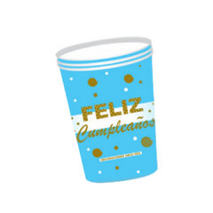 VASO CUMPLEAÑOS AZUL