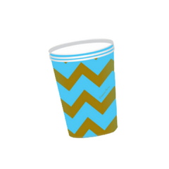 VASO FIESTA CHEVRON AZUL