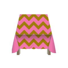 MANTEL FIESTA CHEVRON ROSADO