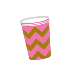 VASO FIESTA CHEVRON ROSADO