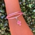 Pulseira Infantil Cordões com cruz - Rosa
