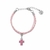 Pulseira Infantil Cordões com cruz - Rosa - 3M Loja Católica - A Sua Loja de Artigos Religiosos e Devoção