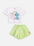 Conjunto Infantil Feminino Verão de Blusa e Shorts Stitch e Angel Strass Disney Momi - comprar online