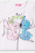 Imagem do Conjunto Infantil Feminino Verão de Blusa e Shorts Stitch e Angel Strass Disney Momi