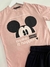 Conjunto Youccie Camiseta Mickey Rosa Bermuda Preta - comprar online