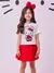 Conjunto Blusa Shorts Saia Hello Kit Vermelho - Mini Closet