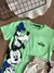 Conjunto Youccie Blusa Verde Mickey e Amigos e Short Bege - Mini Closet