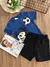 Conjunto Infantil Camiseta Azul Mickey e Bermuda Preta Youccie