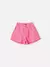 Short em Sarja Rosa com Broche de Flor - comprar online