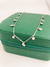 CHOKER CORAÇÕES COM PONTO DE LUZ EM AÇO