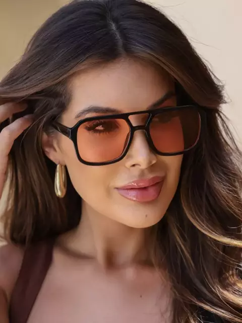 Óculos de Sol Istambul - Preto / Vermelho Cosmético - comprar online