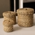 CANASTO C/TAPA DE FIBRA NATURAL X3 - comprar online