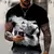 Tamanho Grande S-5XL Harajuku Camisa 3D Harajuku Camisa de Leão para Homens Impressão Novo Estilo Moda Moda de Verão Camisa de Manga Curta com Pescoço Redondo na internet