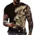 Imagem do Tamanho Grande S-5XL Harajuku Camisa 3D Harajuku Camisa de Leão para Homens Impressão Novo Estilo Moda Moda de Verão Camisa de Manga Curta com Pescoço Redondo