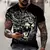 Tamanho Grande S-5XL Harajuku Camisa 3D Harajuku Camisa de Leão para Homens Impressão Novo Estilo Moda Moda de Verão Camisa de Manga Curta com Pescoço Redondo - Galeria compra do bem 