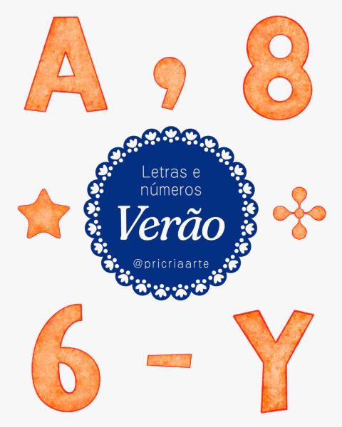 Kit Letras e Números Verão