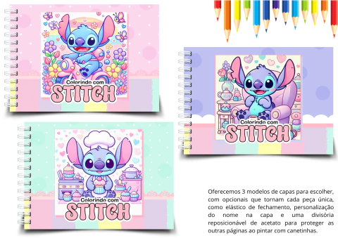 Caderno de Colorir Stitch - 50 Desenhos - comprar online