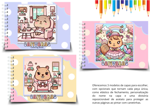 Caderno de Colorir Capivara - 50 Desenhos - comprar online