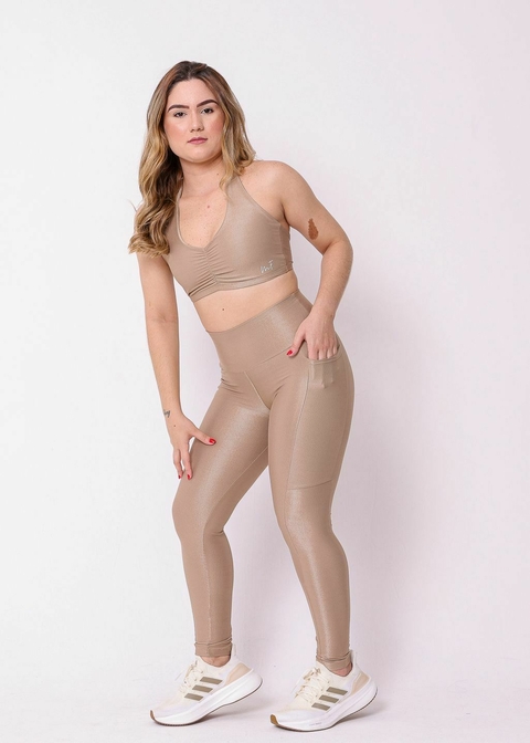 Conjunto Calça Legging c/ Bolsos & Top - Coleção Âmbar