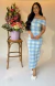 Vestido Vichy Azul F86
