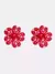 Brinco Hibisco - rosa e vermelho