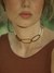 Choker Elos de Vidrilho Marrom - comprar online